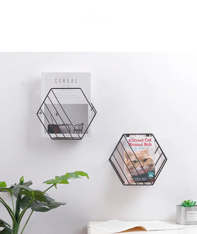 1 قطعة جديد الحديد الشمال الحد الأدنى مجلة رف مجلة تخزين الرف صحيفة رفوف غرفة المعيشة زخارف الجدران JL 238