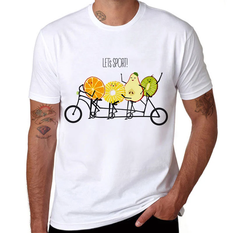 ZiLingLan-Lemon-Bikes-Print-Slim-Short-Sleeve-Cotton-Fashion-Men-T-shirt-Mens-T-Shirt-Summer