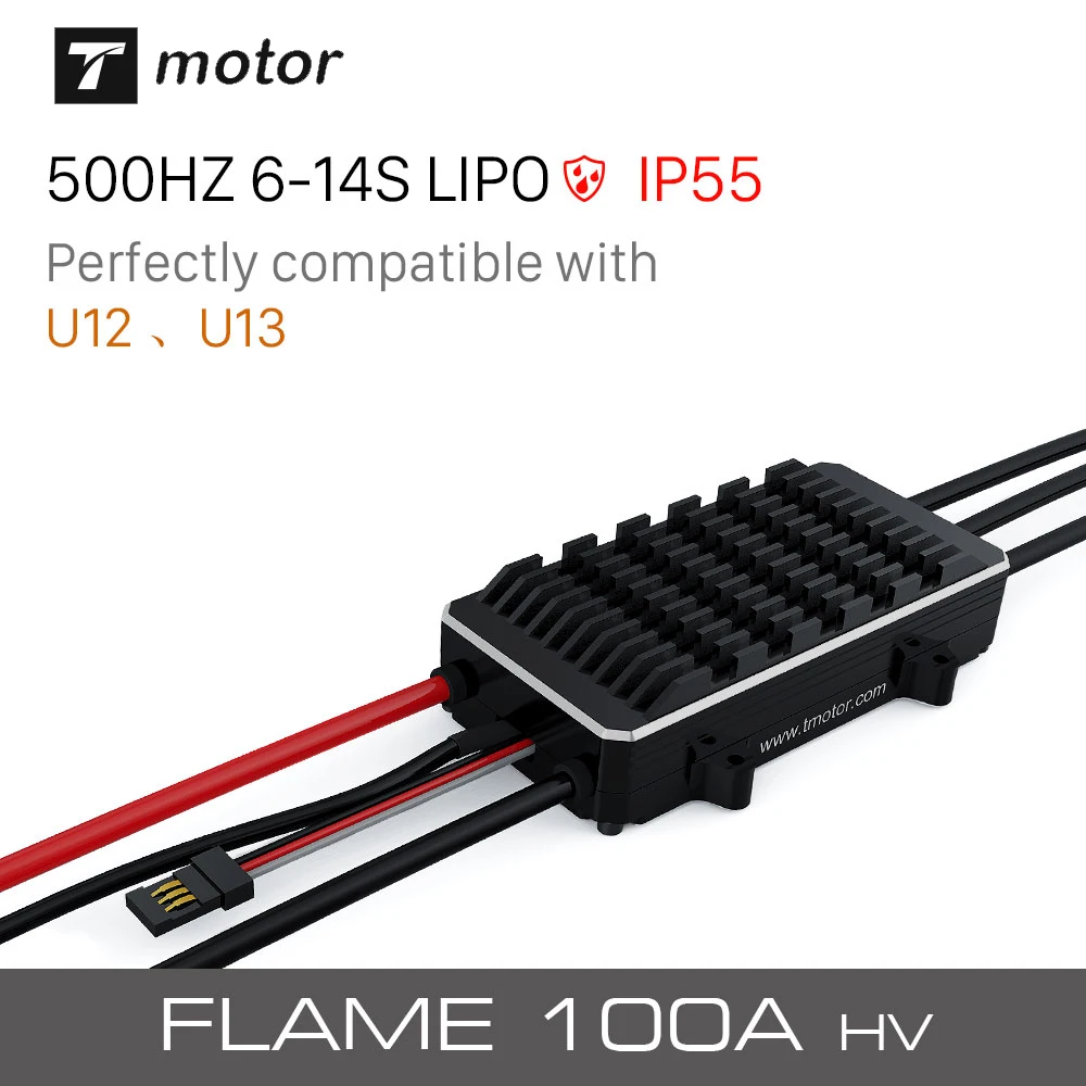 

T-motor Flame100A HV 500HZ 6-14S LIPO ESC for Helicopter Multi-rotor Quadcopter UAV RC Drones