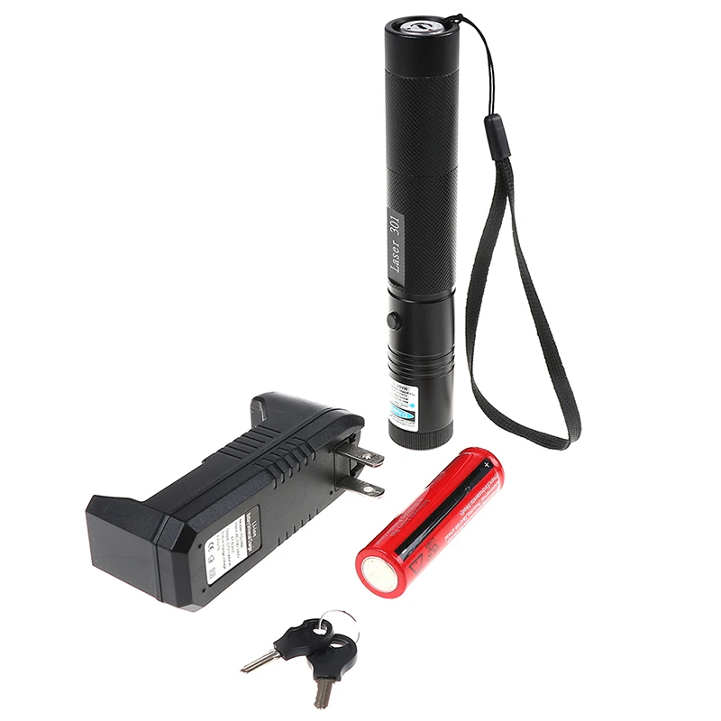 

1 Set Powerful Blue Purple Laser Pen Pointer Adjustable Focus Laser Pen Light & Rechargeable 18650 Battery & Battery Charger