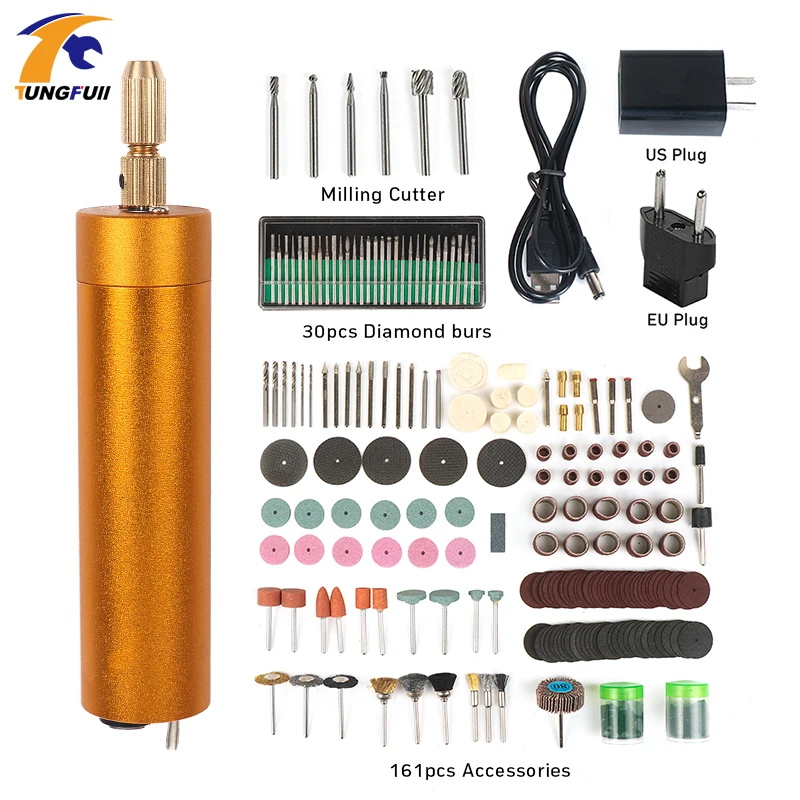 TUNGFULL Dremel Tools миниатюрная электрическая сверлильная машина с USB разъемом для