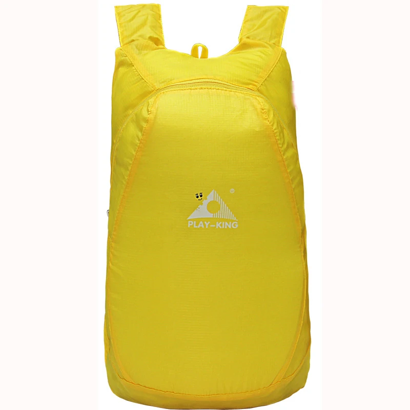 Легкий нейлоновый складной рюкзак Водонепроницаемый рюкзак складной мешок Сверхлегкий Открытый пакет для женщин мужчин Путешествия Туризм - Цвет: Желтый цвет