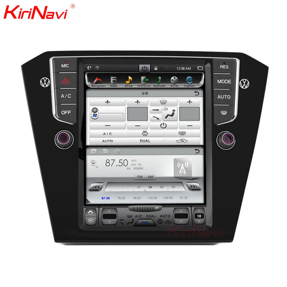 Flash Deal KiriNavi Vertical Screen Tesla Style 10.4 Inch Android 6.0 Car Dvd Player For Passat Radio GPS Navigation Multimedia 3