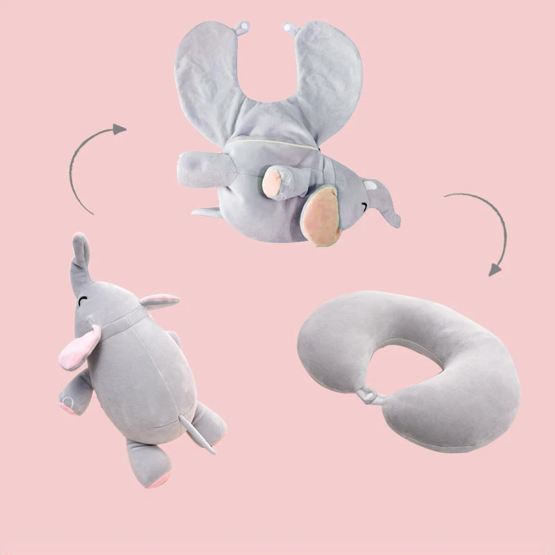 

The Deformable Nap neck pillow and Plush toy travel pillow neck body Can be transformed into a plush toy Sleeping pillow