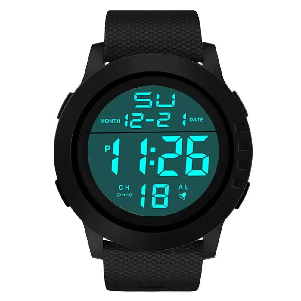 HONHX Роскошные Для мужчин smart watch Аналоговый Цифровой Дата Военные Спортивные светодиодный водонепроницаемый ремень часы Открытый Пеший Туризм Бег простой подарок