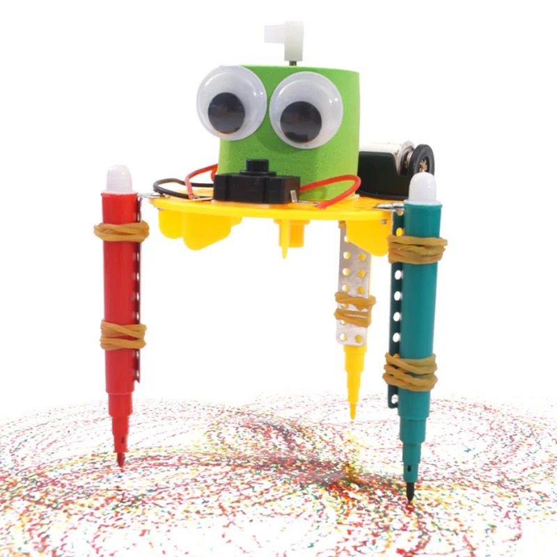 Детские изобретения модели образовательных игрушек для детей первичный и вторичный научный эксперимент каракули модели роботов сборки DIY игрушка