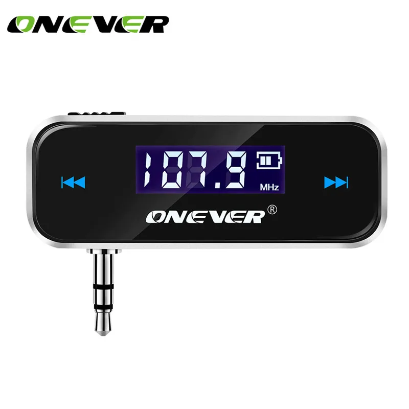 

Onever Mini 3.5 mm Wireless Car Radio Music Audio FM Transmitter HandsFree FM Modulator Transmissor FM LCD Displayer With Cable