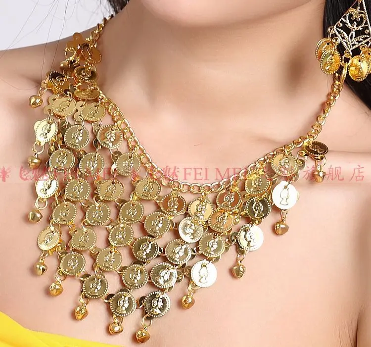 Belly dance gold/silver coins jewelry 