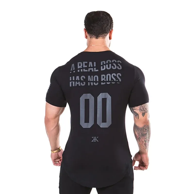 

mens t shirt 2019 new summer casual cotton logo white fashion size big gyms clothing bodybuilding print blusa masculina fitness