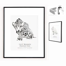 Классический минималистичный алюминиевый 11x14 дюймов настенный металлический фоторамка сертификат рамка подходит 8x10 дюймов фотографии