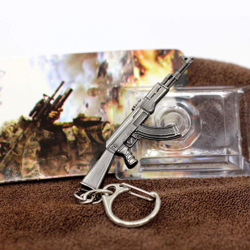 Креативные популярные мини игры AK47 модель винтовки брелок пистолет оружие
