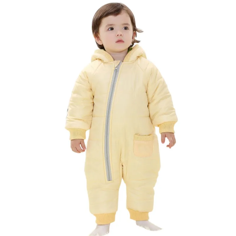 Высокое качество Детские Комбинезоны для малышек зима толстый хлопок костюм для мальчиков теплая одежда для девочек детский комбинезон