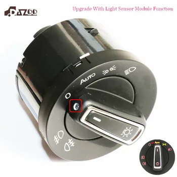

DAZOO New Upgrade AUTO Headlight Head Lamp Switch with Light Sensor Module For V W Golf J etta MK5 6 Tiguan Touran 5ND941431