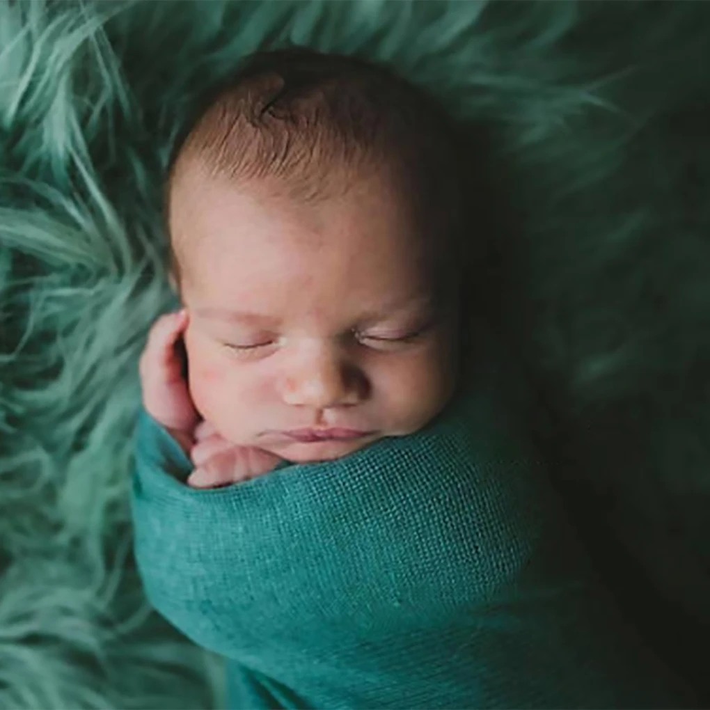 Новорожденный стрейч вязать твердые обертывание ребенка реквизит для фотосъемки одеяло для фотосъемки младенцев корзина шпагат пеленать