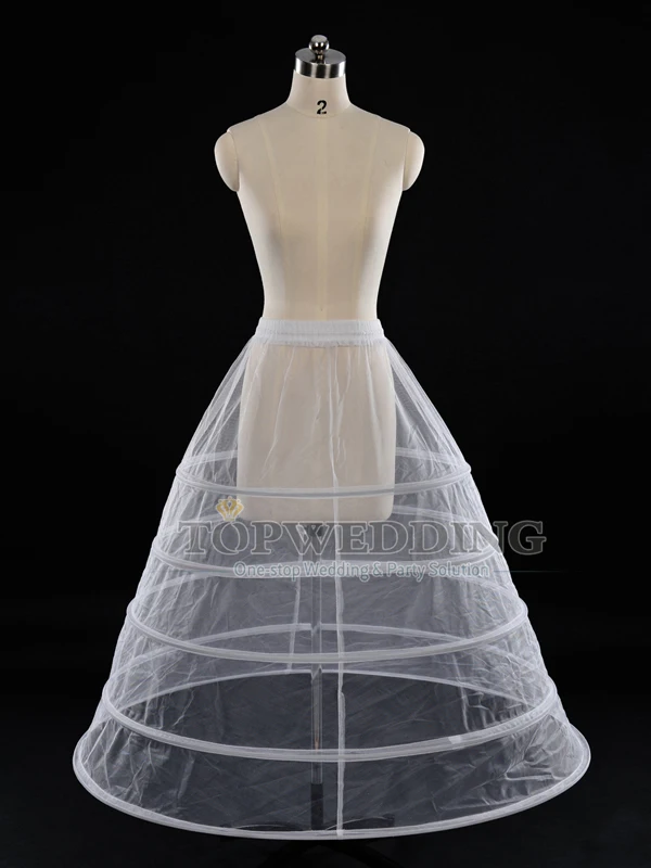 5 Slip Hoop Skirt Petticoat Cage Prom Bridal Wedding Dress Crinoline Underskirt 