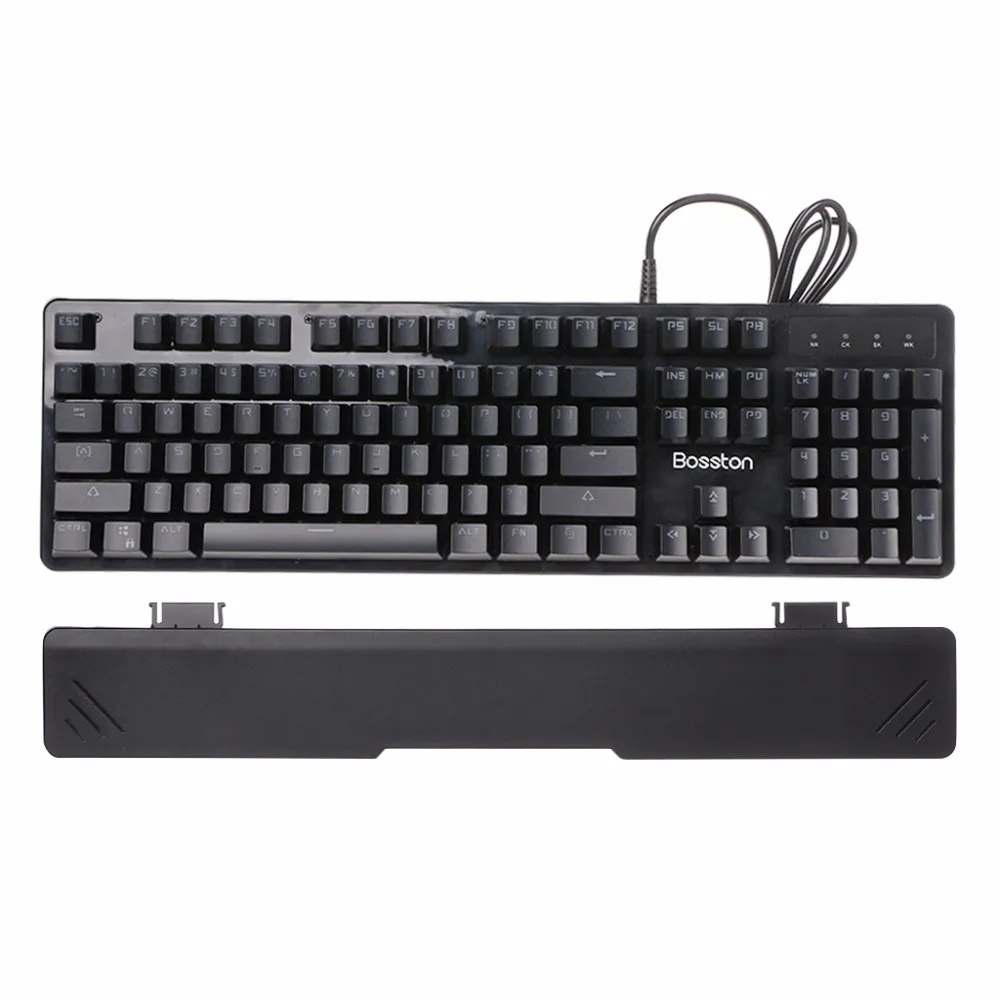 

104-Key USB Wired Mechanical Keyboard With LED Backlit RGB Light Black/White Switch Keyboard For Laptop Desktop