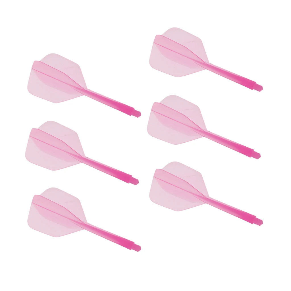 6 Pieces Transparent 2BA Thread Dart Shafts And Dart Flights Connection Entertainment Darts Tools Accessories