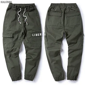 

TOP Free shipping big size M-8xl plus men jeans cargo pants cotton male waist waist long trousers loose pants 3 colors