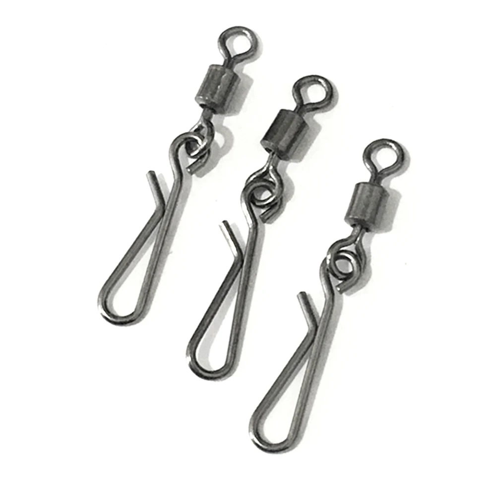 Buy 50pcs Swivels Rolling Swivel Interlock Snap Size8