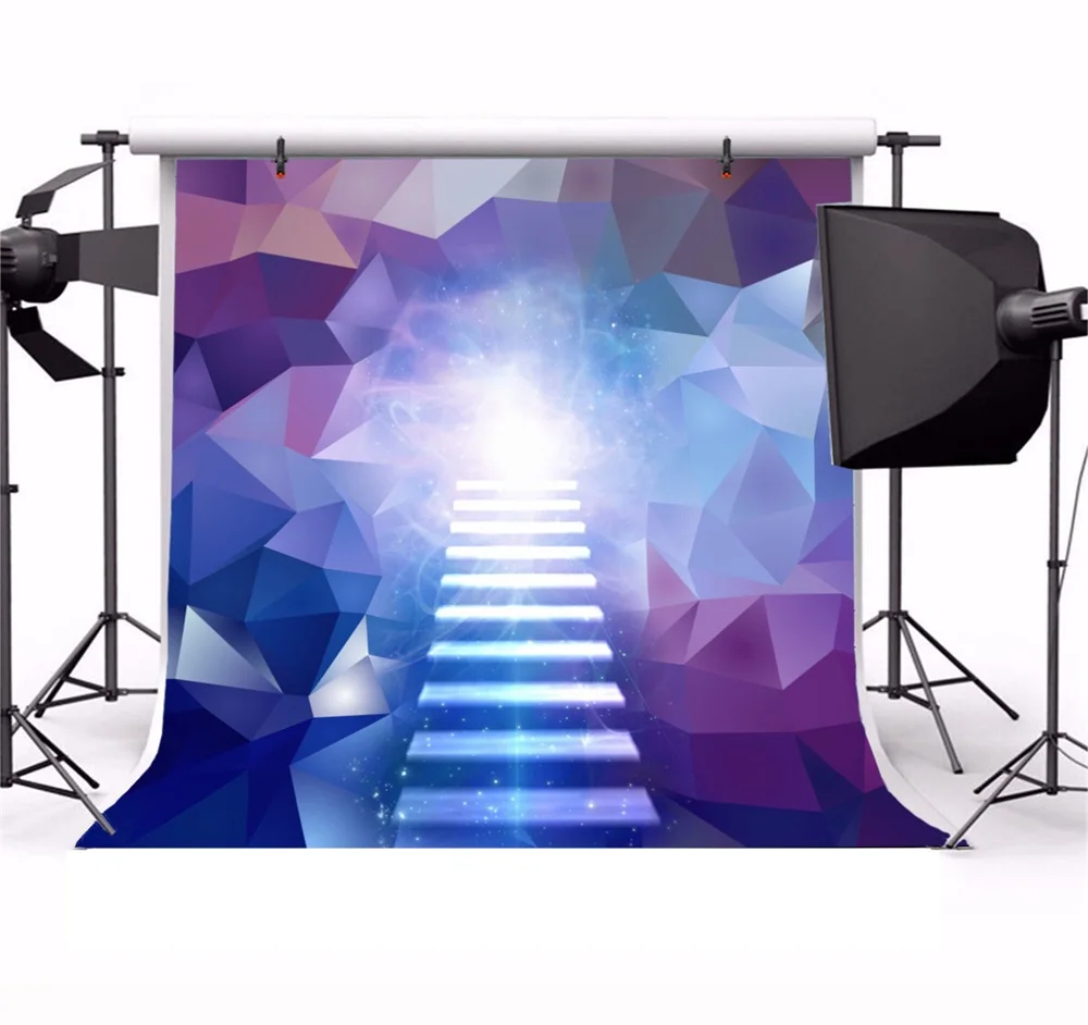 Laeacco 3D Design Stars Light Bokeh Gradient Color Photography Backgrounds Customized Photographic Backdrops For Photo Studio