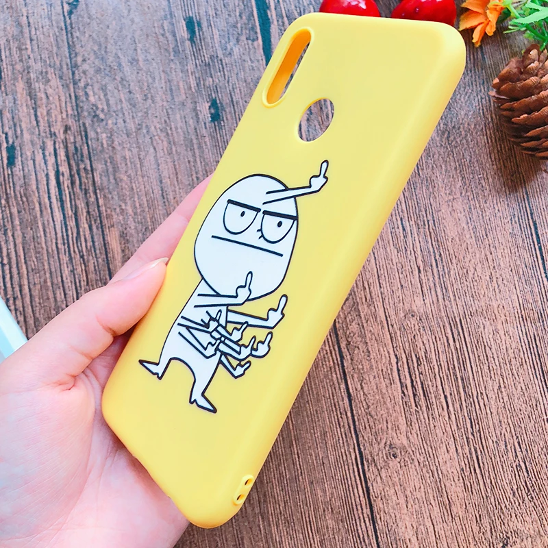 Funny Cartoon Phone Case For Huawei P8 P9 P20 lite 2017 Y5 Y6 Y7 2018 Mate 10 20 lite Cover Cat Abstract Unicorn Middle Finger (12)