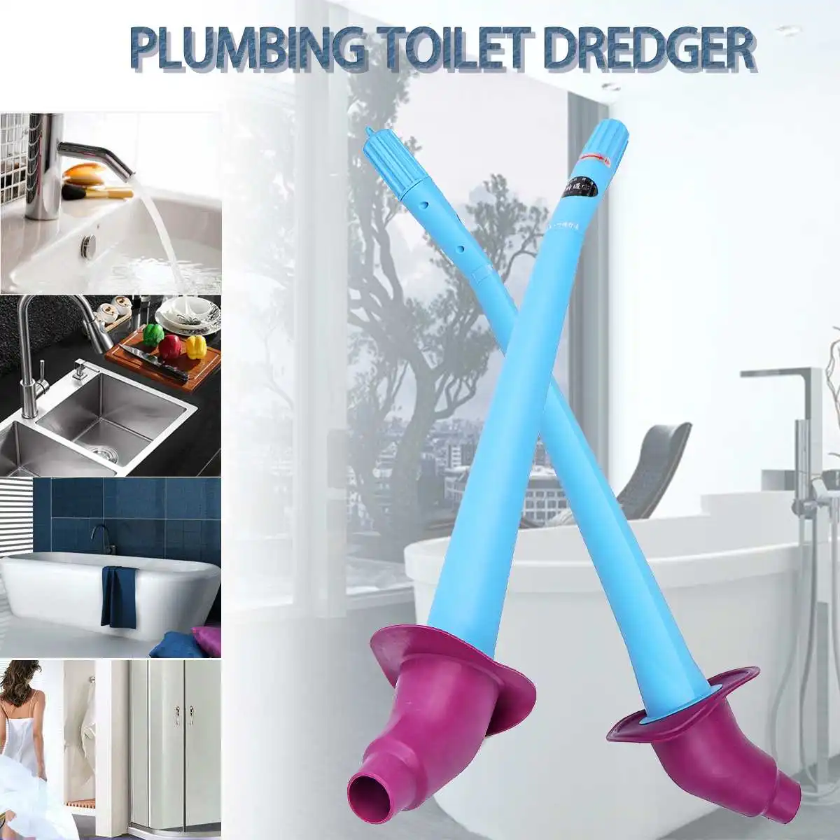 

Manual Drain Plunger w/ 5pcs CO2 Cylinders Bathroom Toilet Sink Blockage Unblocker High Pressure Air Drain Blasters Pump Plunger