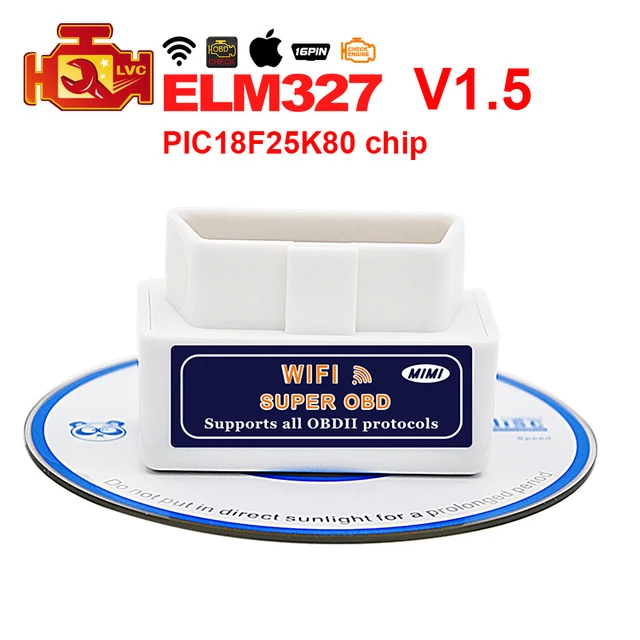 50 шт./лот Super Mini ELM327 Wifi ElM 327 V1.5 PIC18F25K80 чип OBDII Автомобильный диагностический