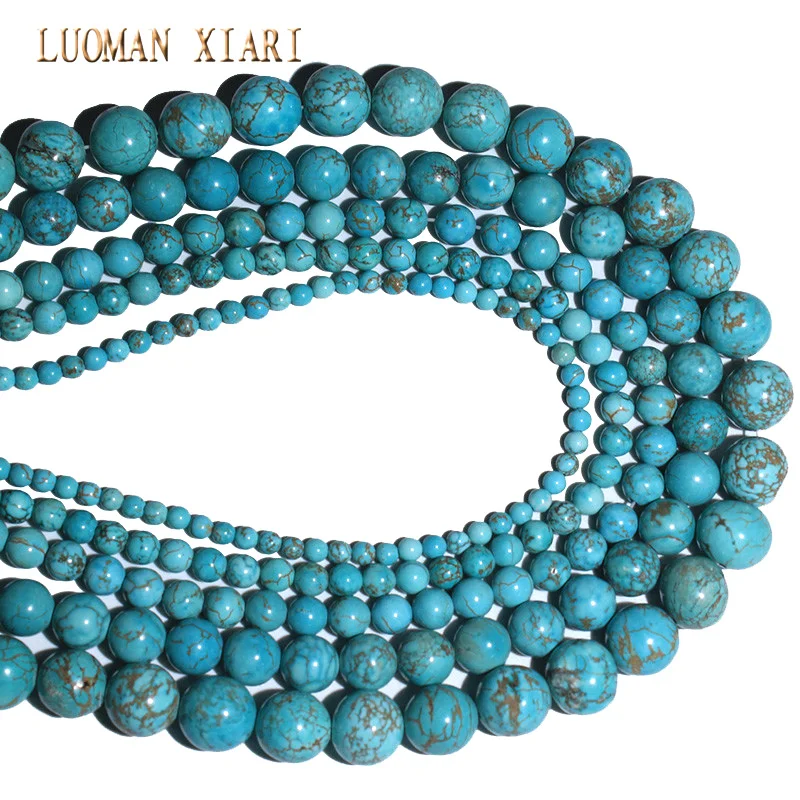 Cielo Azul Turquesa Joyería haciendo cuentas Strand 15" ronda granos de joyería 100% autentico Precio descontado Descuento de marcas exclusivas
