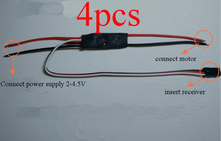 4PCS 1S Coreless Cup One-way Brushed DC ESC 3A 6A 12A BEC Output 5V Electric Speed Controller with LED for RC Fixed Wing DIY Acc | Игрушки и