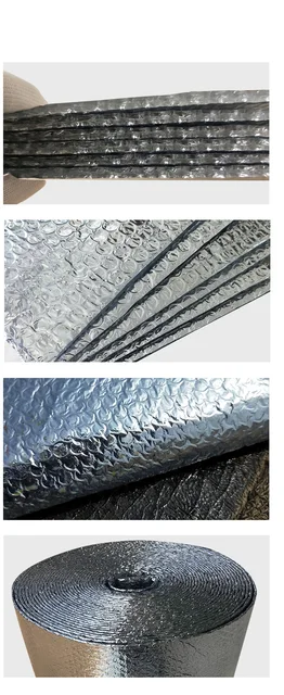 Película de aislamiento térmico de burbujas de papel de aluminio  autoadhesivo, Material de aislamiento de doble cara para techo y sala de  sol, 3 m2/lote - AliExpress