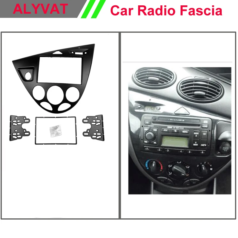 

Black Double Din Car Radio Fascia for 2006 Ford Fiesta Focus European Right Hand Car Dash Kit Car Styling Panel Frame