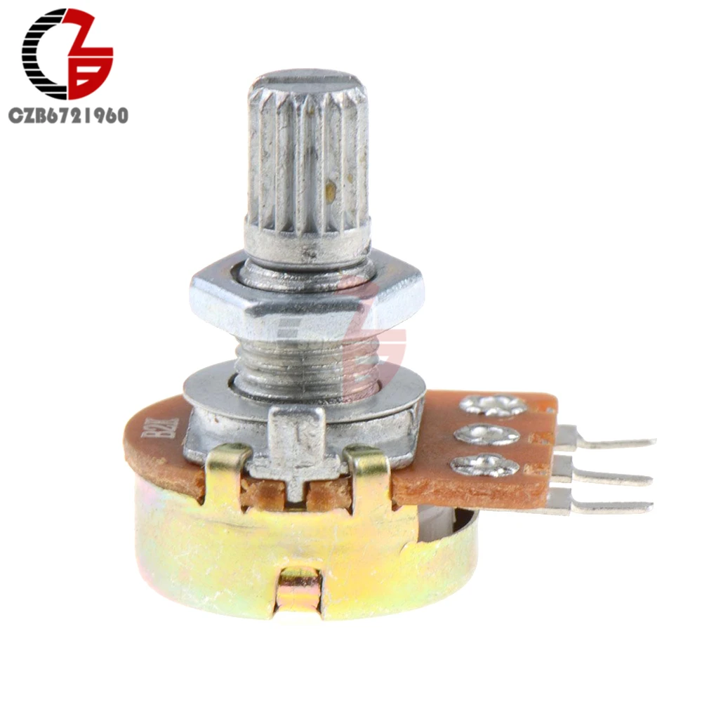 5Pcs WH148 B1K Linear Potentiometer 15mm Shaft with Nuts And Washers