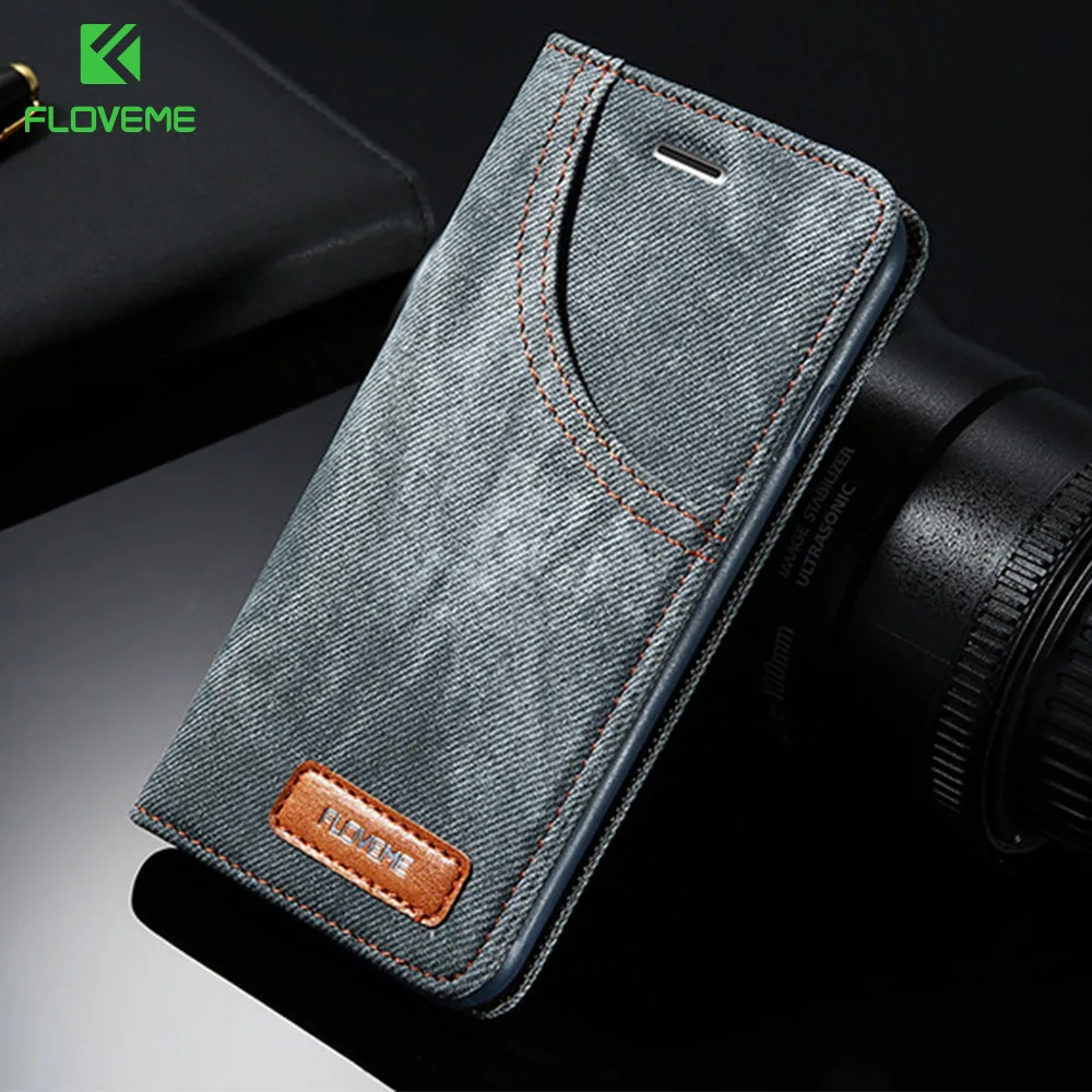 bilder für FLOVEME Telefonkasten Für iPhone 6 6 S 7 Plus Leder Jean Denim tuch antiklopf Für iPhone 7 6 6 s Fällen Flip Kartenhalter Schalen bilder für FLOVEME Telefonkasten Für iPhone 6 6 S 7 Plus Leder Jean Denim tuch antiklopf Für iPhone 7 6 6 s Fällen Flip Kartenhalter Schalen