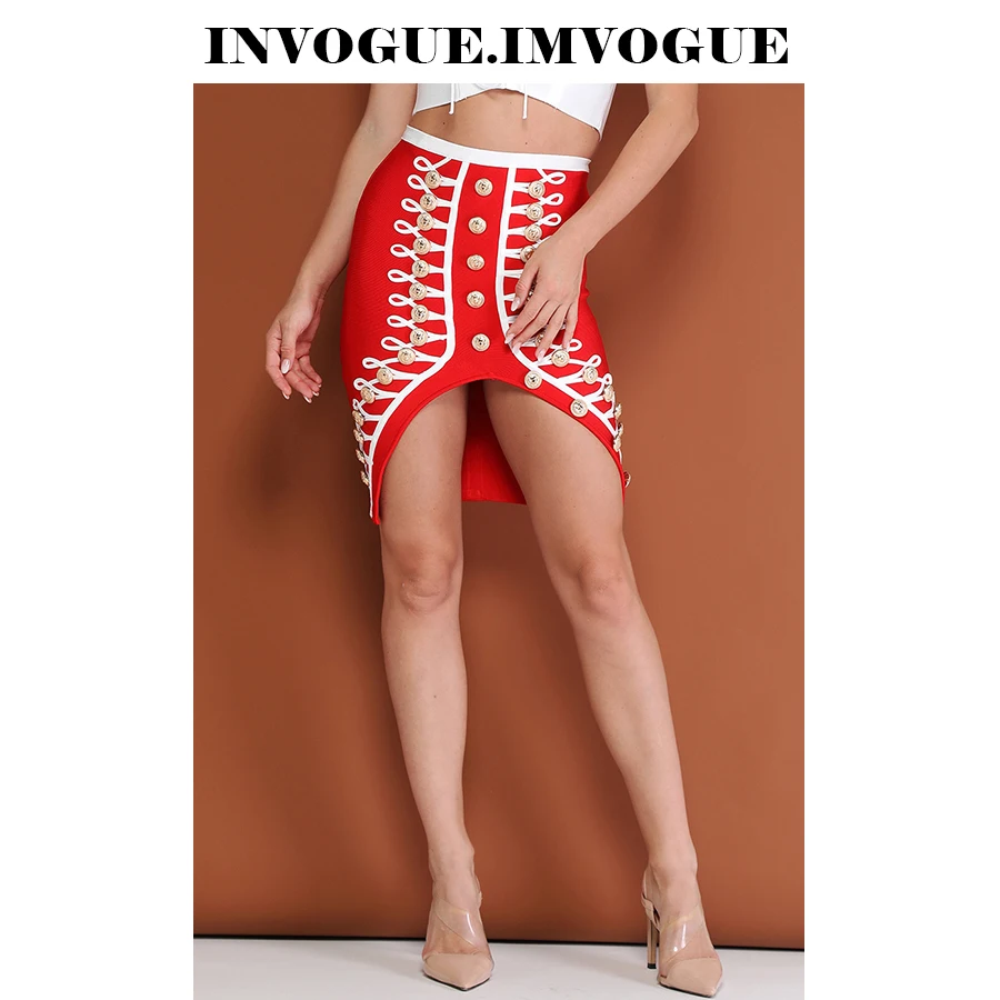 INVOGUE. IMVOGUE 2018 Новое поступление модная цветная элегантная облегающая юбка на