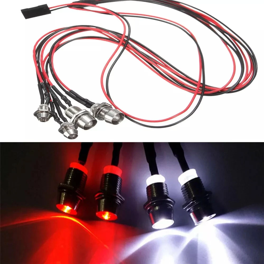 

4 Leds RC Model Drift Car LED Night 5mm & 3mm headlamps headlights LED Light LED For RC Car