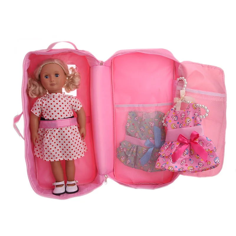 Кукольный 5 видов цветов чемодан для путешествий 18 дюймов, американская кукла и 43 см, Детская кукла для нашего поколения, Рождественская игрушка для девочек