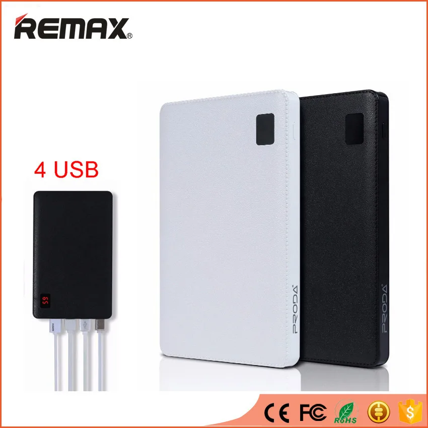 REMAX High Capacity Power Bank 4 USB Portable Powerbank External Mobile Battery Charger bateria externa For iPhone 6s HTC Tablet