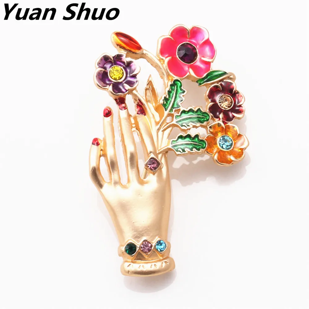 Модная новинка изысканная брошь с золотым цветком Будды и глазурью