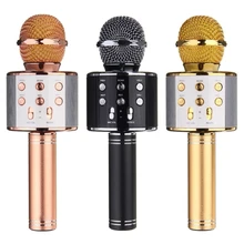 Wireless Bluetooth WS858 Microphone Karaoke Microphone Condenser Magic Microphone KTV Singing Speaker Player Mic for Phone PC Wireless Bluetooth WS858 Microphone Karaoke Microphone Condenser Magic Microphone KTV Singing Speaker Player Mic for Phone PC