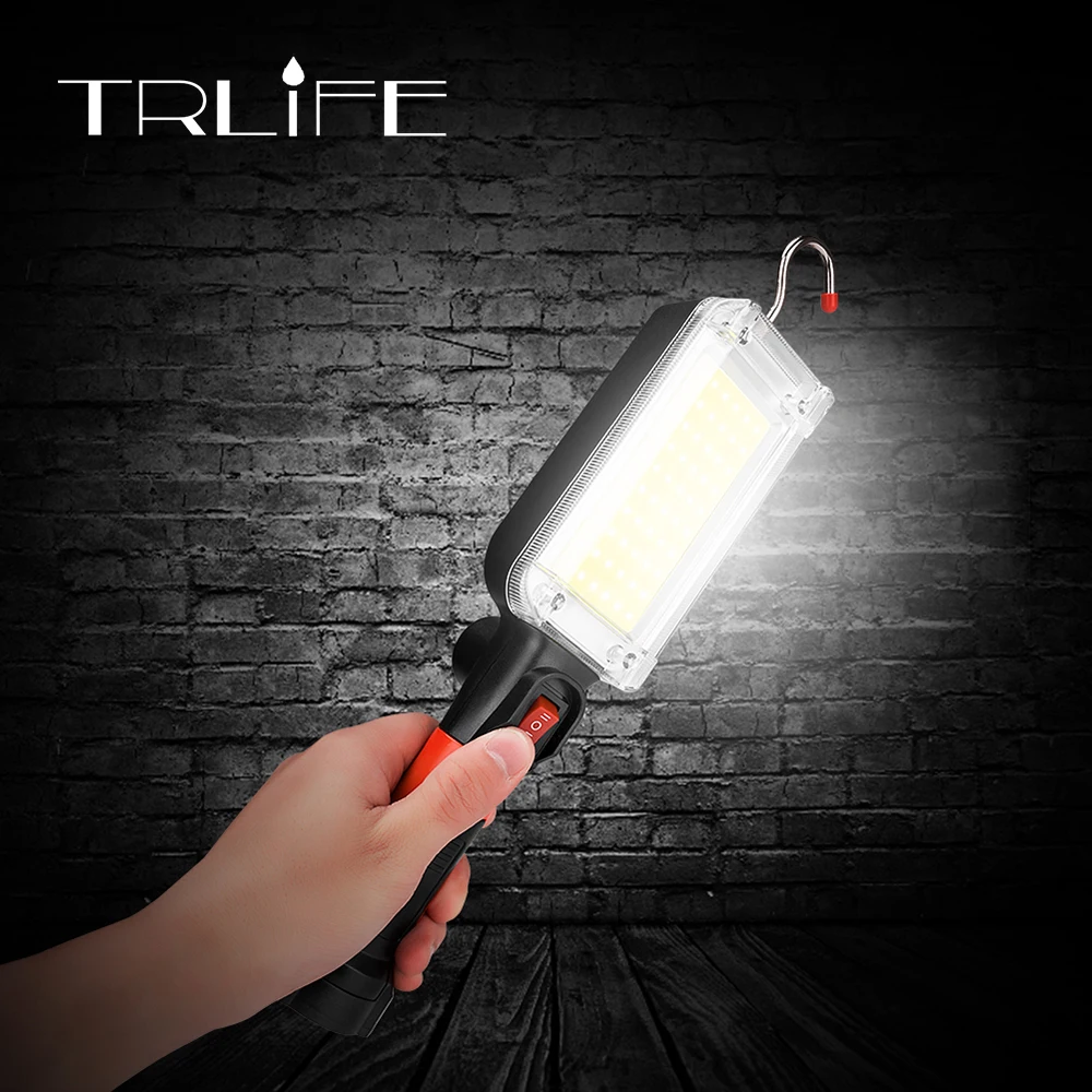 

Portable Magnetic Work Light LED COB Work Light USB Rechargeable Repair Flashlight Inspection Work Lamp Working by 18650 Battery