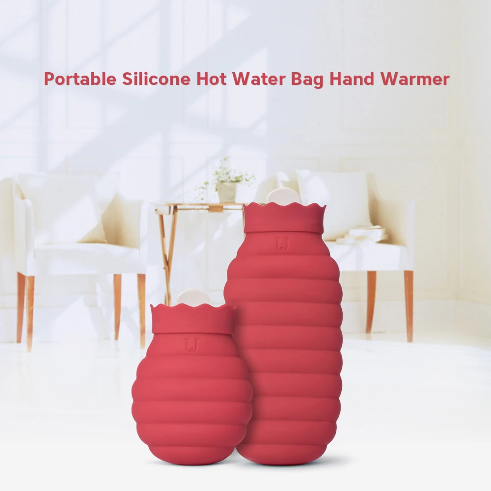 Xiaomi Портативный Силиконовый микроволновый нагрев мешок горячей воды зимняя грелка для рук с текстильной крышкой холодный лед сумки для воды