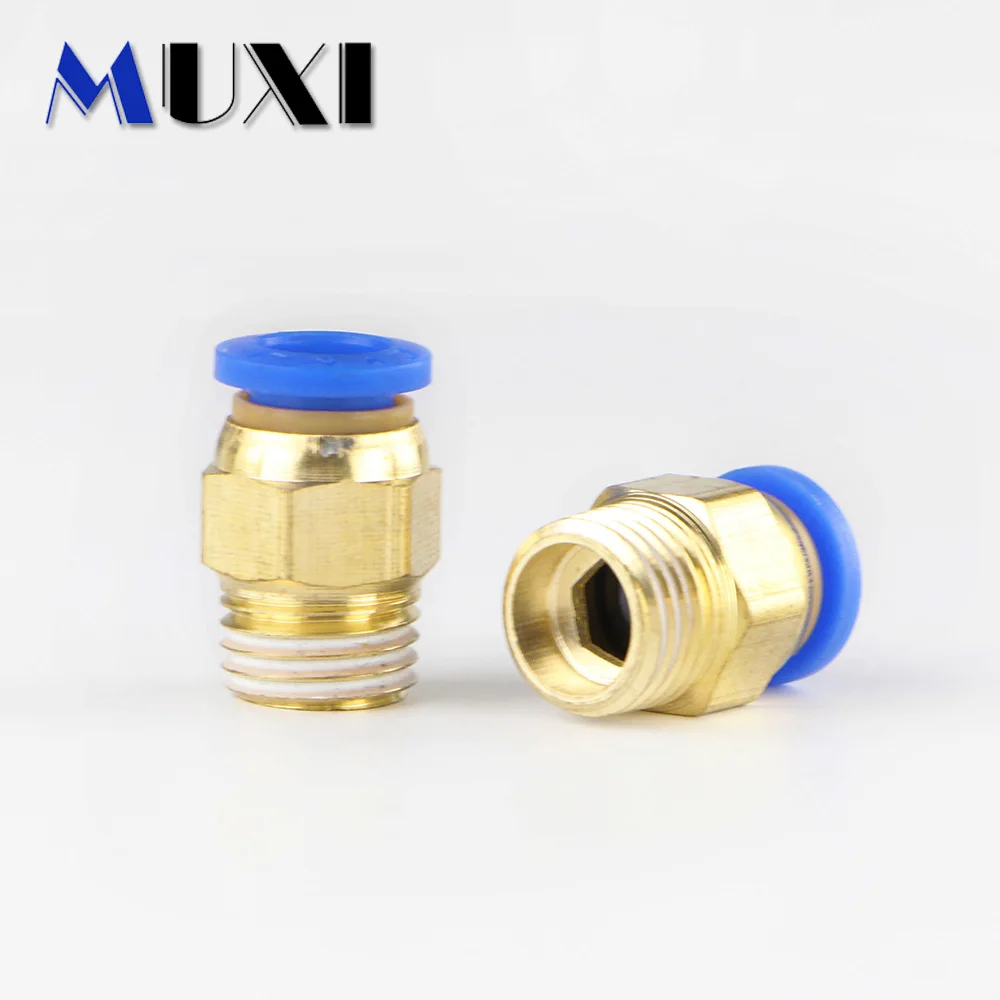 1 шт. 1/8 'Ƈ/4'' 3/8 'Ƈ/2'' Male 4 6 8 10 12 мм пневматические детали комплектующие