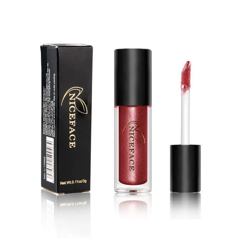 

Makeup 6 color flash clamshell diamond lip color velvet matte lip gloss waterproof long lasting shiny liquid lipstick