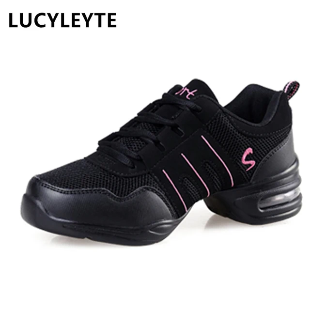 Hot Sale 2018 EU35-42 Sports Feature Soft Outsole Breath Dance Shoes Sneakers For Woman Practice Shoes Modern Dance Jazz Shoes