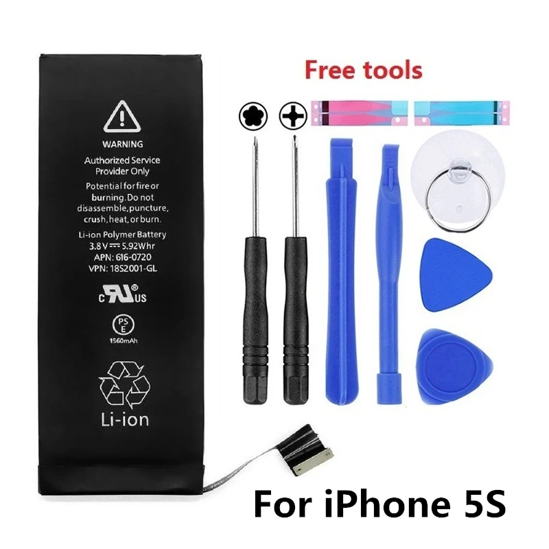 

Mobile Phone Battery For iPhone 5s 5 s 5c Original Batterie Real Capacity 1560mAh 1440mAh Replacement Bateria
