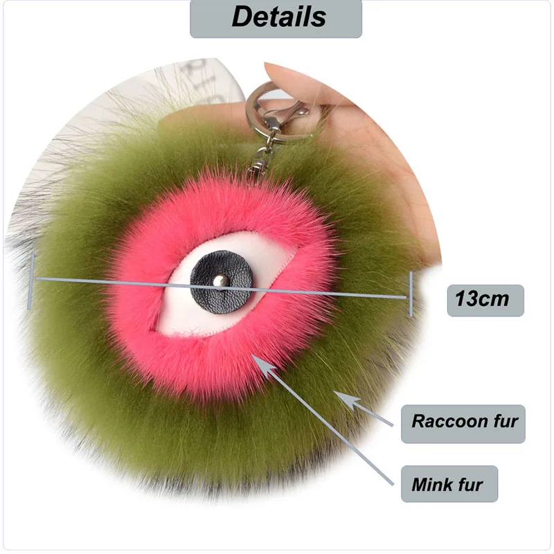 Fur charm eye details