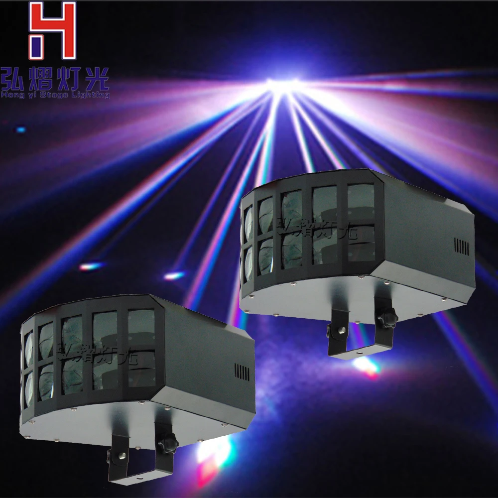 

2pcs/lot LED Disco Double Butterfly Effect Light DJ Disco KVT Party LED Effect Light 2X10W RGBW 4In1 LED Double Butterfly