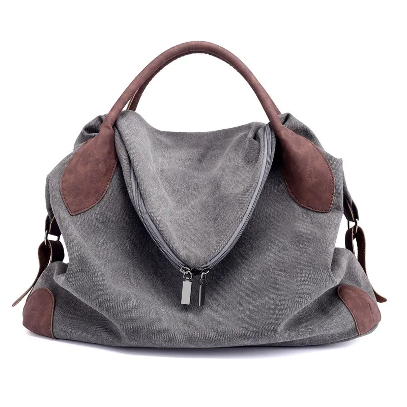 

Casual Canvas lady's Handbag Vintage Shoulder Crossbody bag Big Size lady Tote bag lady's Messenger Bag