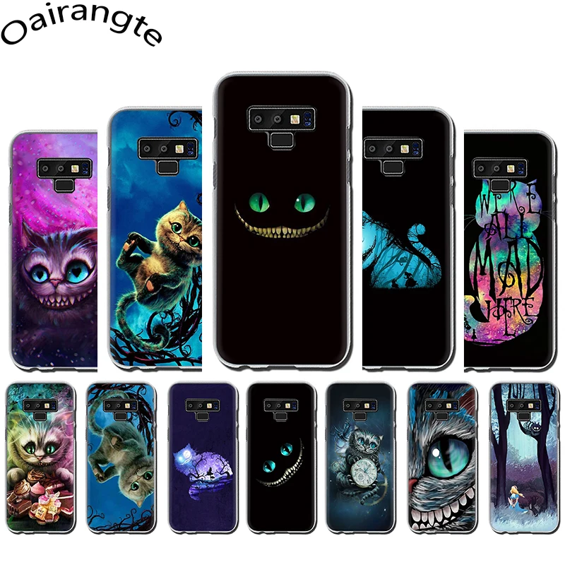 Жесткий чехол для телефона Alice in Wonderland Чеширский кот Samsung Galaxy A3 A5 2016 2017 A7 A8 A9 2018 A 10 30