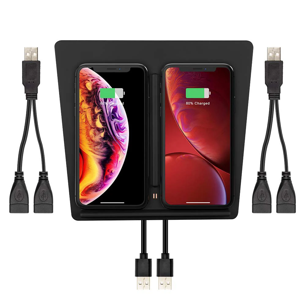 

Dual Wireless Phone Charger for Tesla Model 3 for iPhone X XR 8 Plus Upgraded Interior Fast Charging Center Console for Samsung